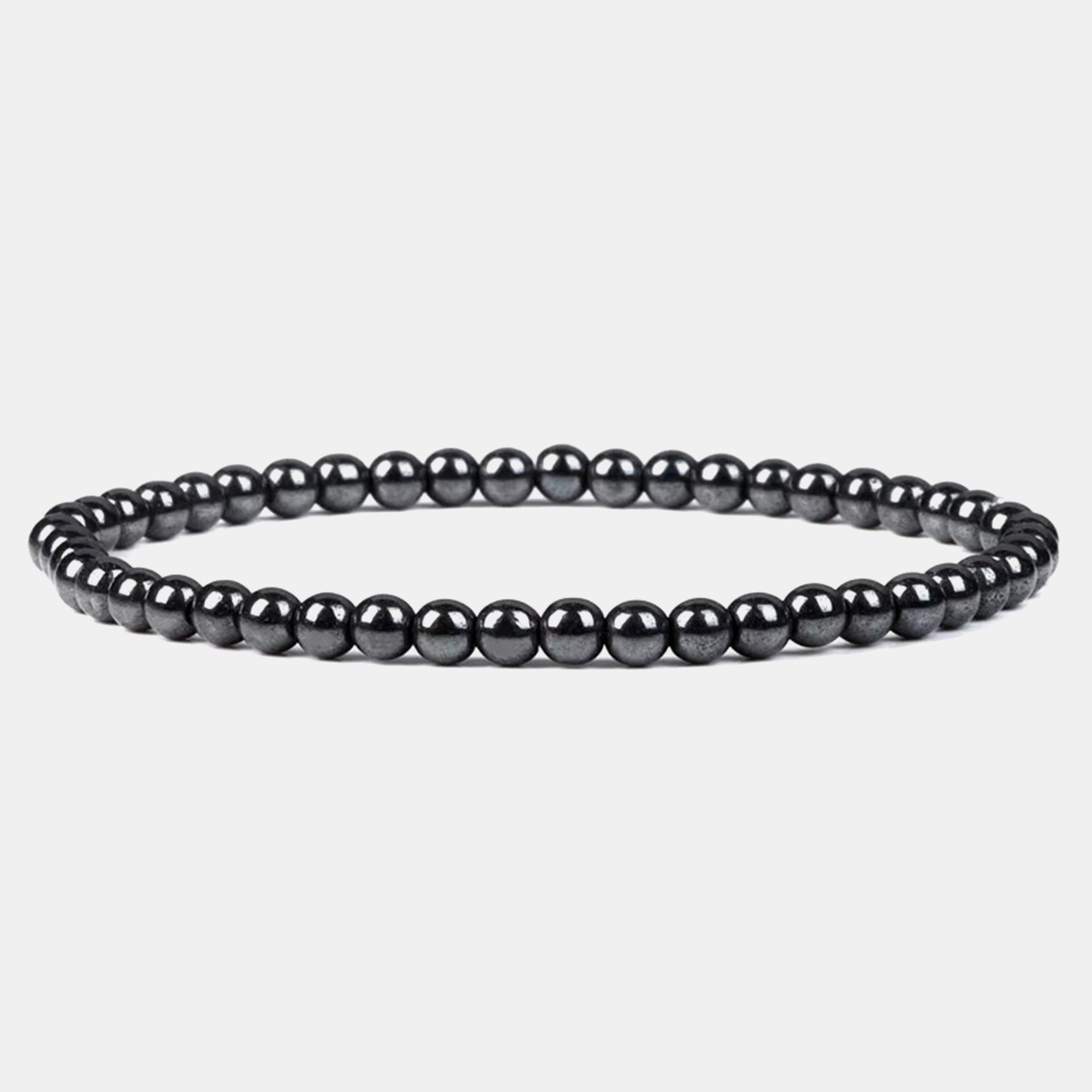 4mm Hematite Beaded Bracelet
