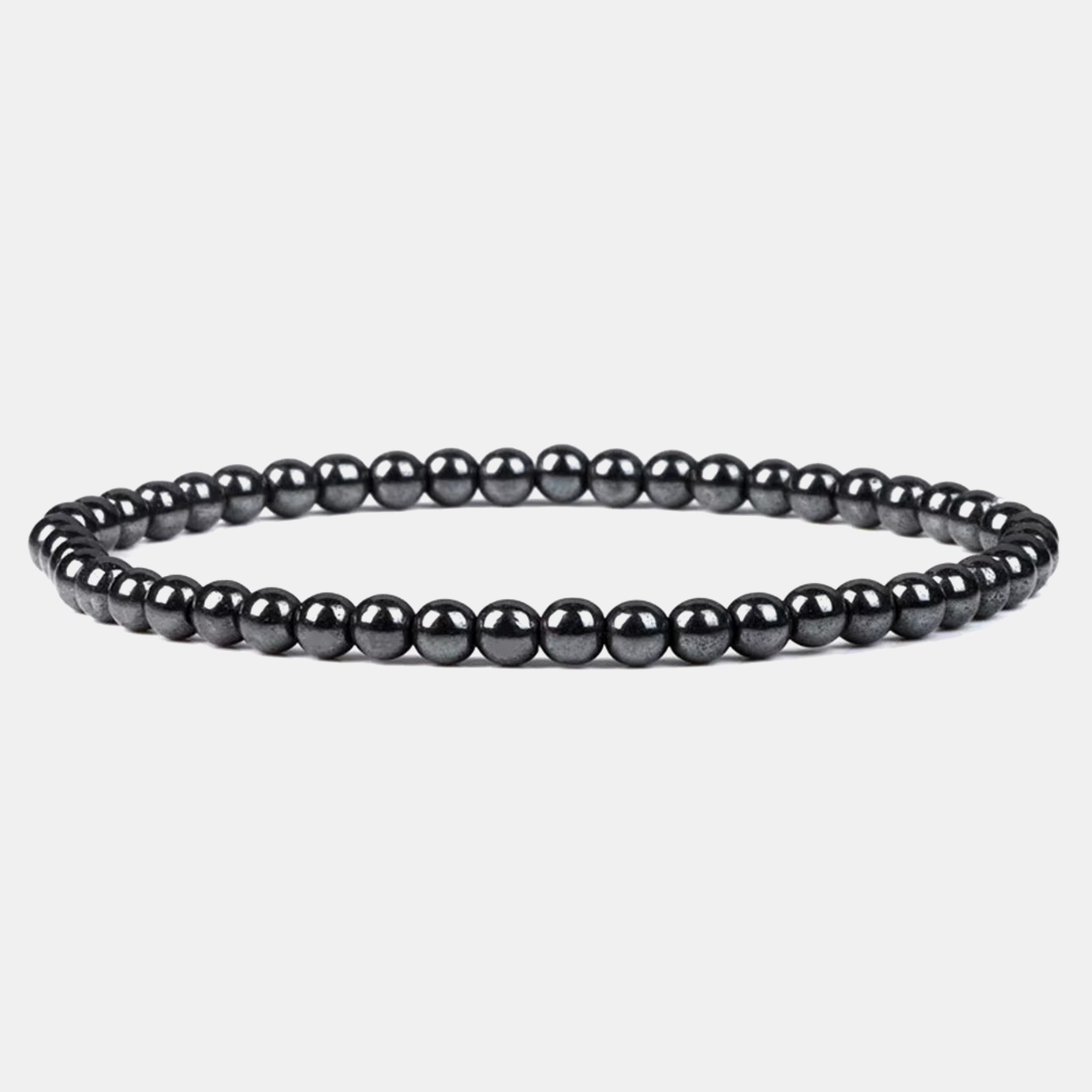 4mm Hematite Beaded Bracelet