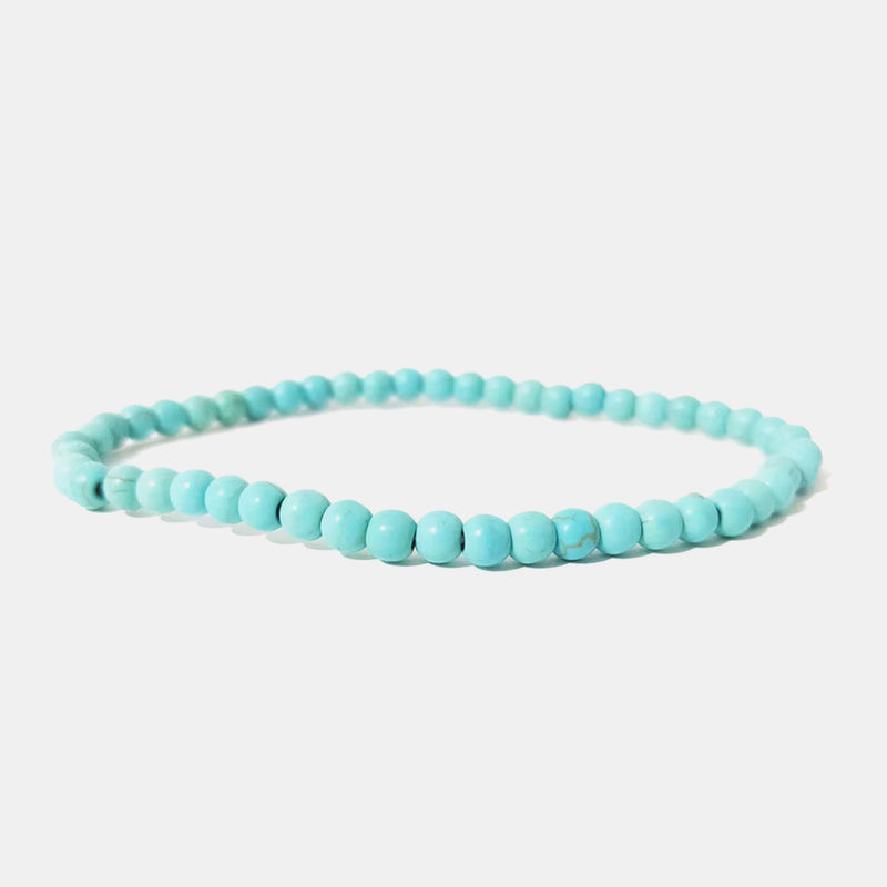 4mm Turquoise Howlite Beaded Bracelet
