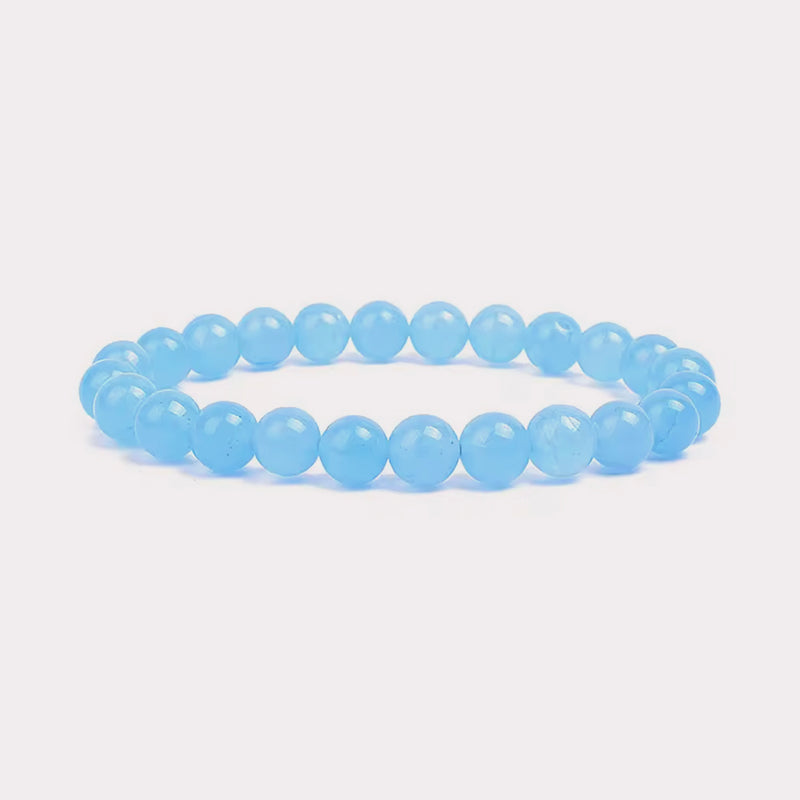 Ocean Mist Light Blue Beaded Bracelet