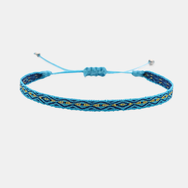 Carnaby Blue & Gold Woven Bracelet