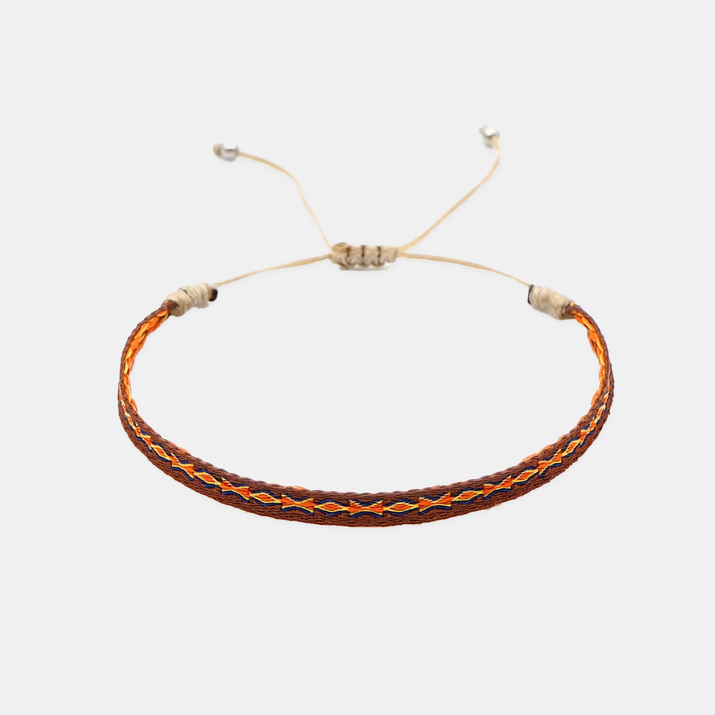 Carnaby Brown & Orange Woven Bracelet