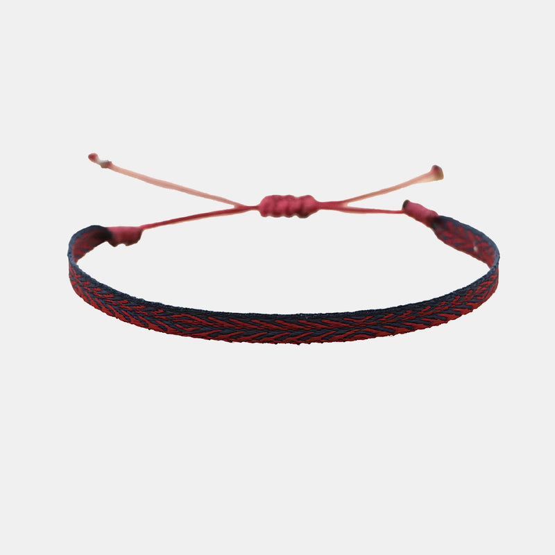 Carnaby Red & Navy Woven Bracelet